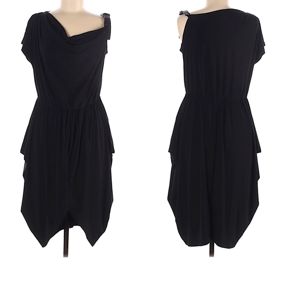 MICHAEL Michael Kors Dresses & Skirts - Michael Kors Black Asymmetrical Draped Dress